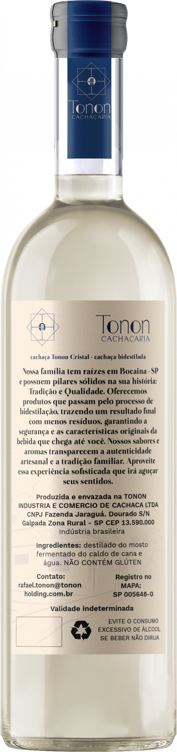 Cachaça Tonon Cristal